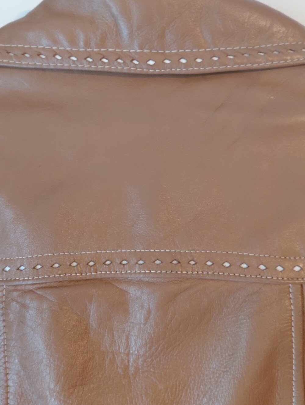 Vintage 60's 70's Pennylane Era Dan Di Modes Tan Leather Trench Coat Belted M - Picture 12 of 16